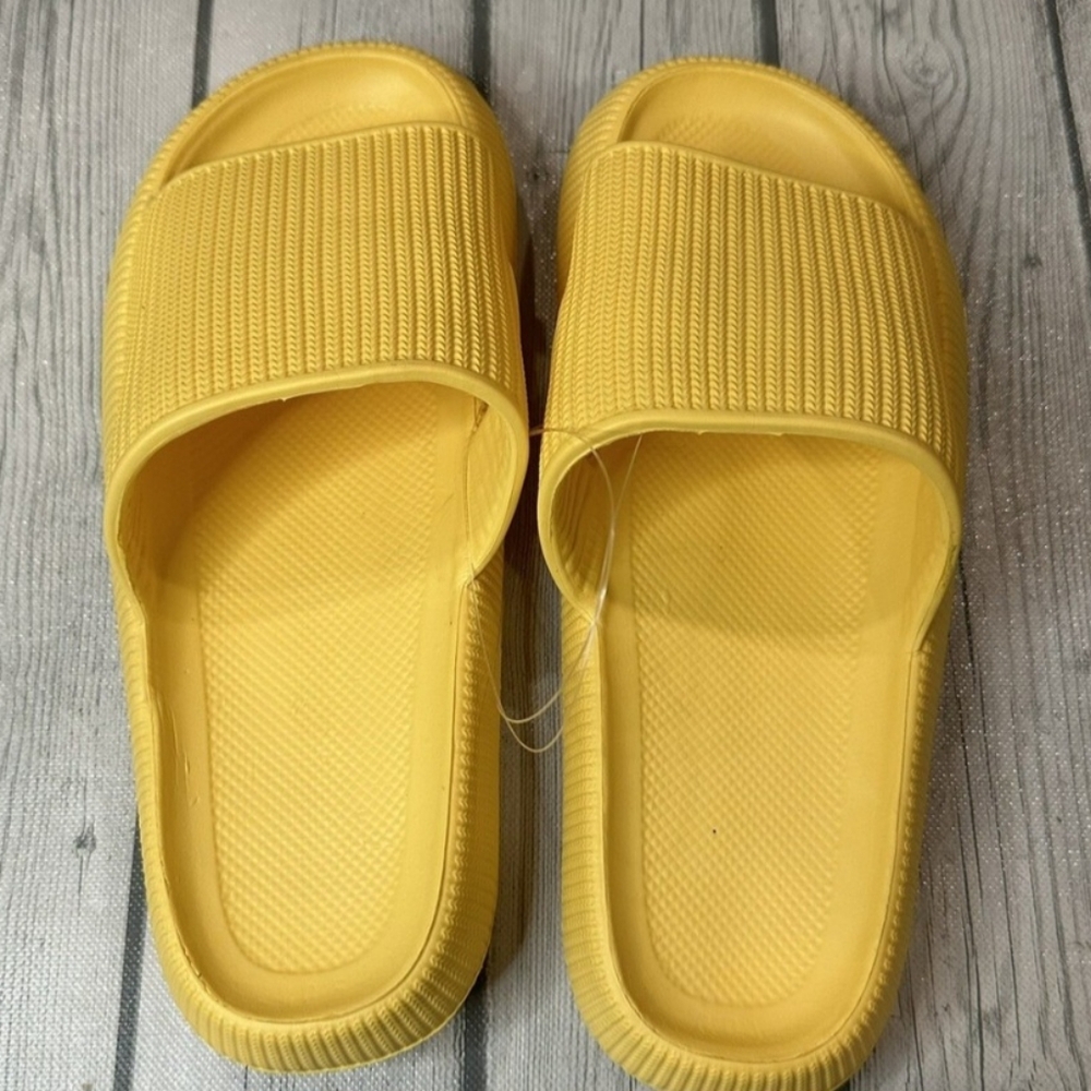 Cloud Yellow Slide Sandals